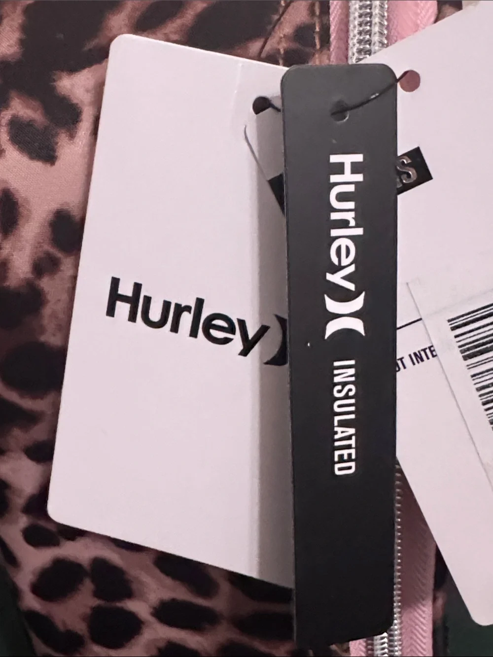 Hurley Pink Sequin Leopard Lunch Bag